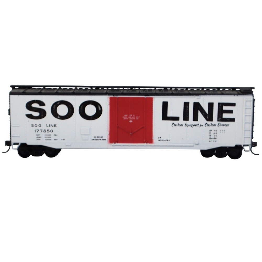 Sooโ Line Insulated Boxcar 177850 White Red Door Custom Service HO Scale Train